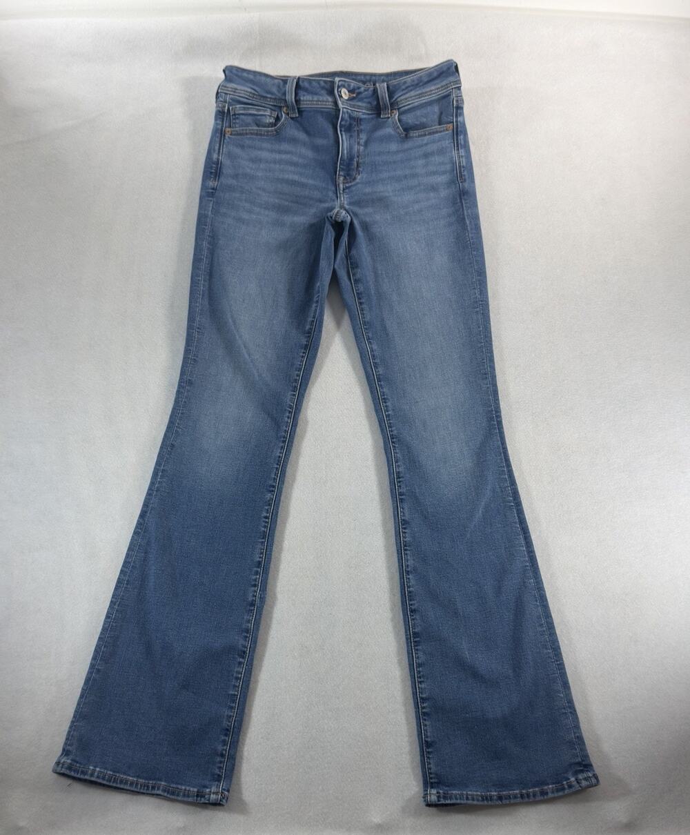 American Eagle 4 Long Next Level Stretch Blue Flare Jeans